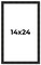 14x24 Thin Barnwood Picture Frame with UV-Resistant Acrylic & Acid Free Backing, Available in 2 Paint Finishes - Grey and Black